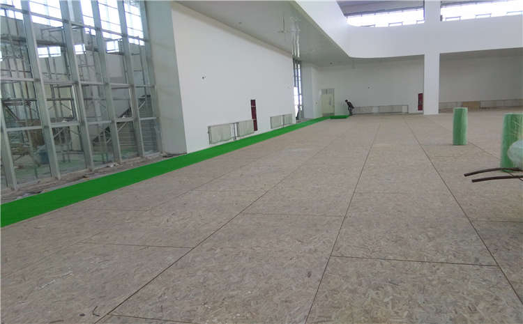 歐氏拼接板體育館實木地板單層龍骨結構