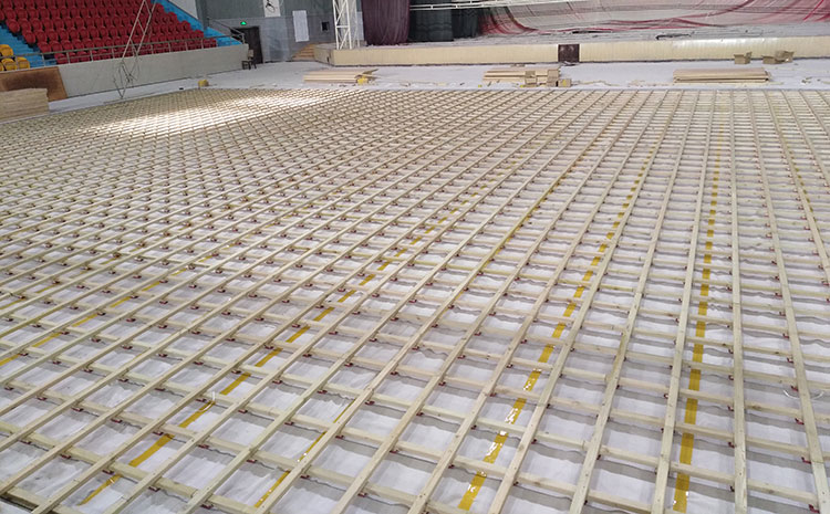 歐氏20厚乒乓球館木地板板式龍骨結構