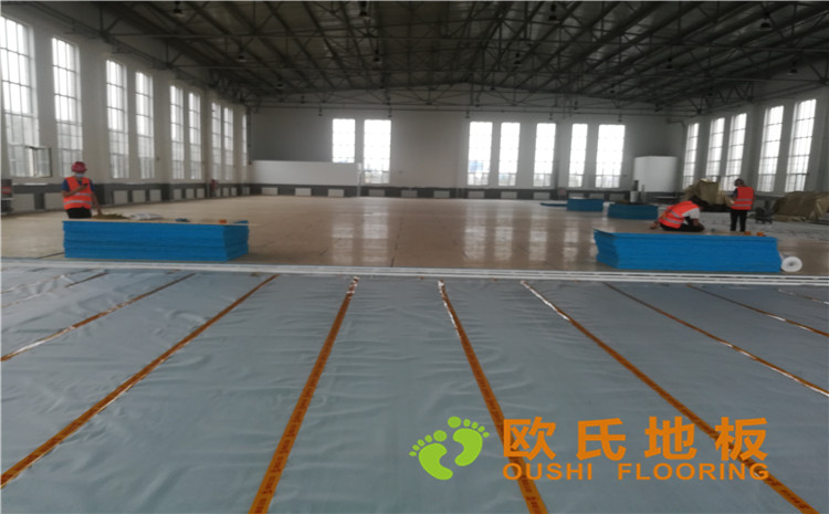 內蒙古鄂爾多斯伊金霍洛旗神東專業化服務基地體育館木地板—歐氏運動木地板廠家