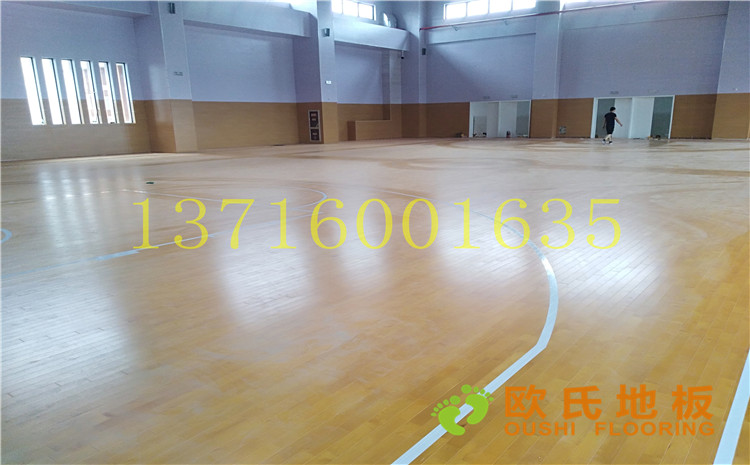 江蘇鹽城西環路小學體育館木地板案例—歐氏運動木地板廠家