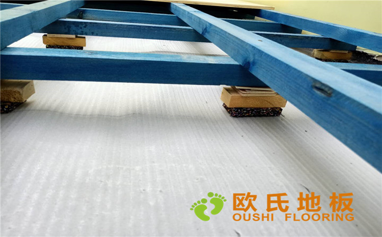 山西太原市小店區寇莊北街5-1號籃球館木地板案例—歐氏運動木地板廠家