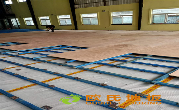 山西太原市小店區寇莊北街5-1號籃球館木地板案例—歐氏運動木地板廠家