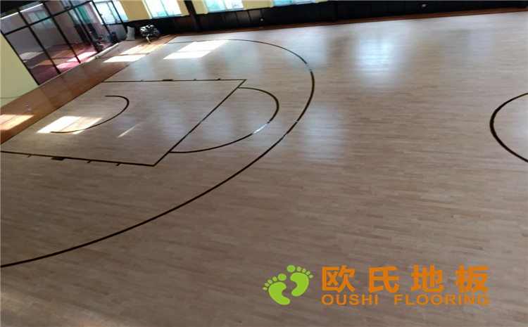 山西太原市小店區寇莊北街5-1號籃球館木地板案例—歐氏運動木地板廠家