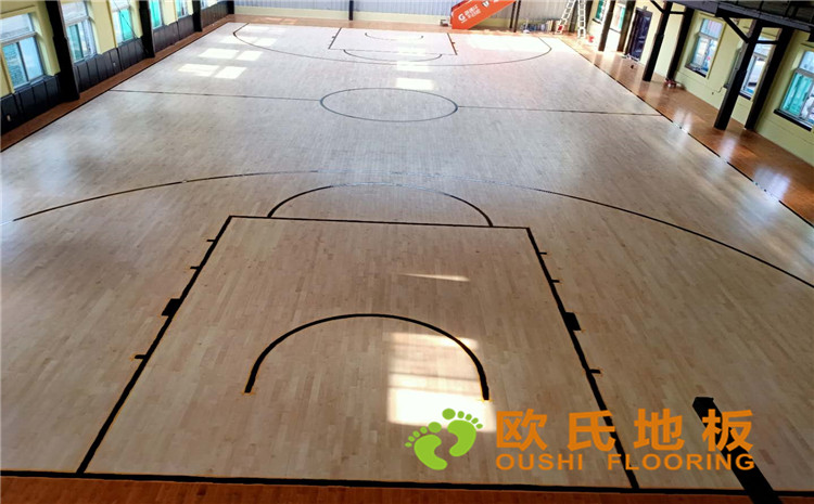 山西太原市小店區寇莊北街5-1號籃球館木地板案例—歐氏運動木地板廠家