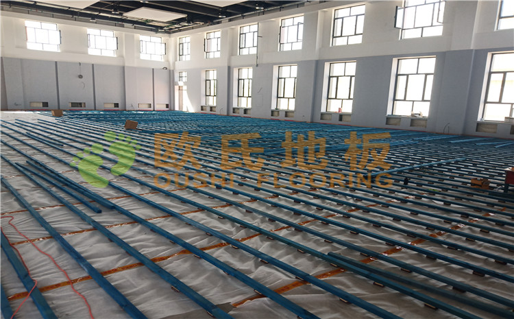 新疆沙雅縣順北油田籃球館木地板案例—?dú)W氏運(yùn)動(dòng)木地板廠家