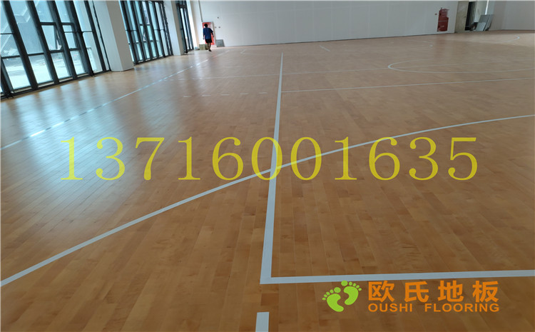 四川達州文理學院體育館木地板案例-歐氏運動木地板廠家