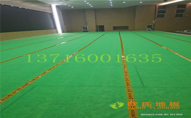 徐州市大馬路小學九龍湖分校禮堂舞臺木地板項目-歐氏運動木地板廠家